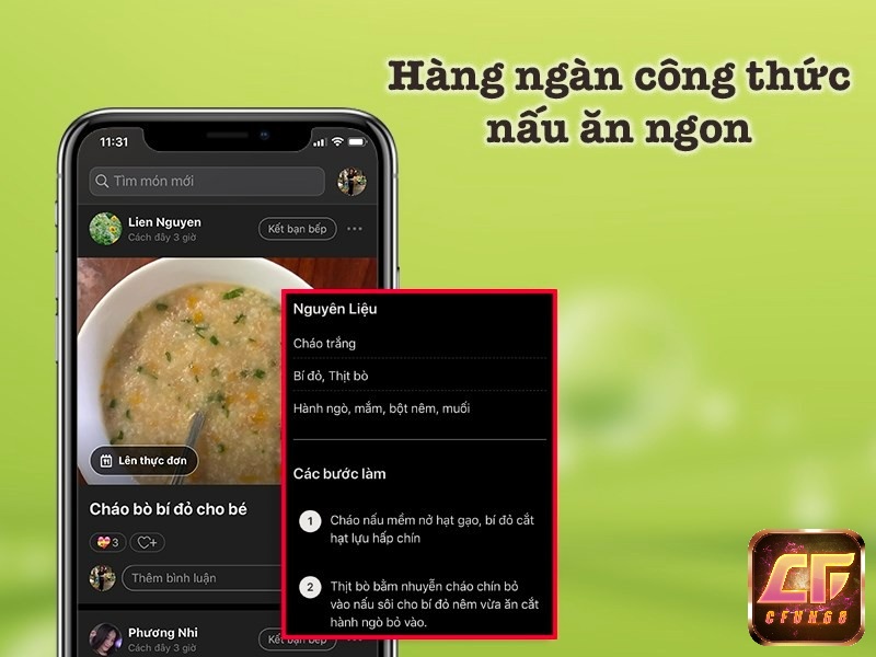 Cookpad cung cấp hàng ngàn công thức nấu ăn từ cộng đồng