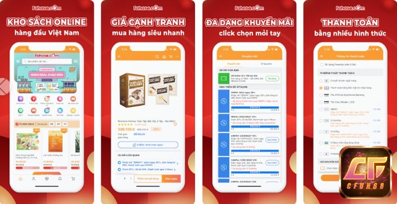 App Fahasa mua sách online uy tín hàng đầu hiện nay.