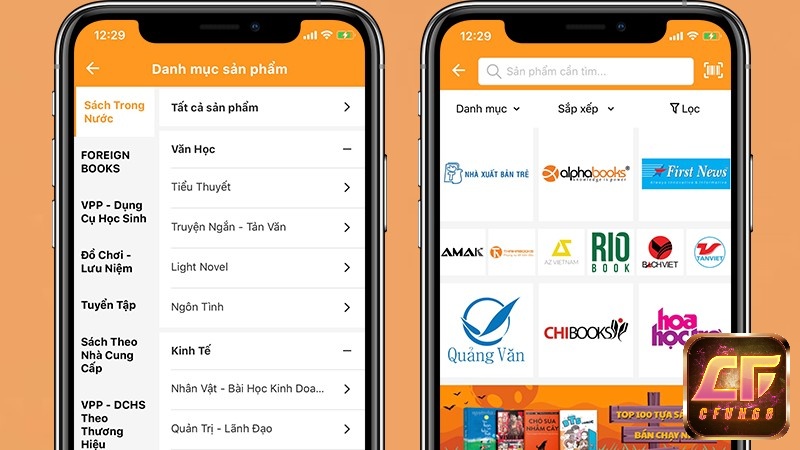 APP FAHASA với nguồn cung cấp hơn 200.000 đầu sách.
