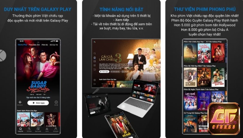 App Galaxy Play có nhiều ưu điểm nổi bật