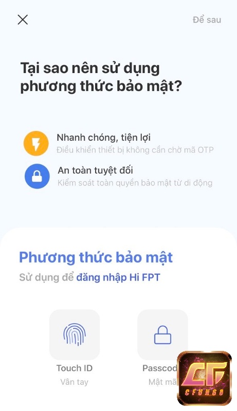 Đăng nhập app HiFPT dễ dàng và độ bảo mật cao