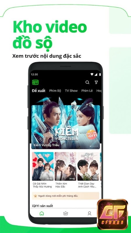 Kho video của app đồ sộ và cập nhật liên tục