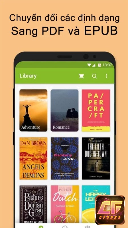 Nhập vào những định dạng sách khác nhau và chuyển sang dạng PDF, EPUB
