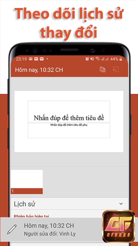 Theo dõi những thay đổi mà người khác đã thực hiện trong trang trình chiếu của bạn