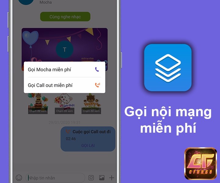 Mocha nhắn tin và gọi nội mạng miễn phí
