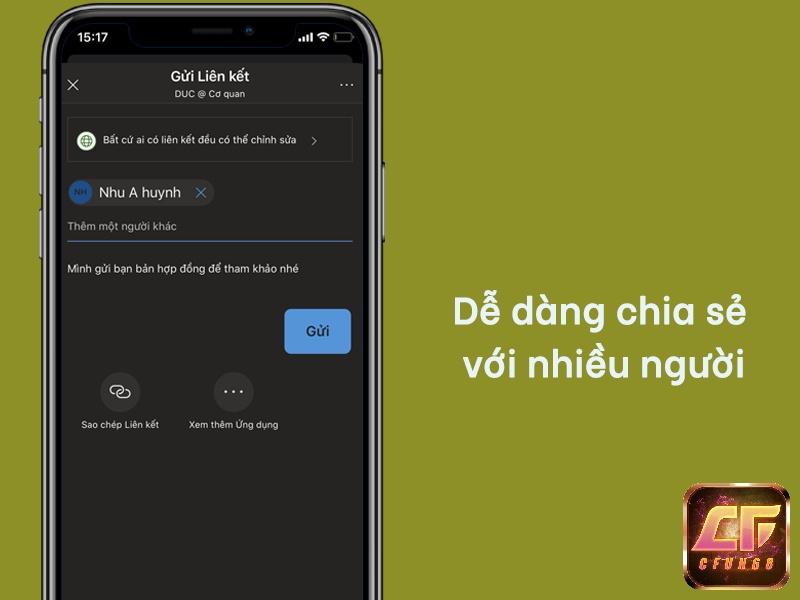 Dễ dàng chia sẻ những bản ghi chú của bạn cho đồng nghiệp hay bạn bè