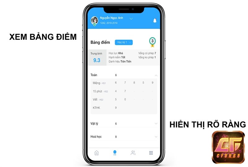 Phụ huynh có thể trực tiếp xem điểm của học sinh trên PINO.