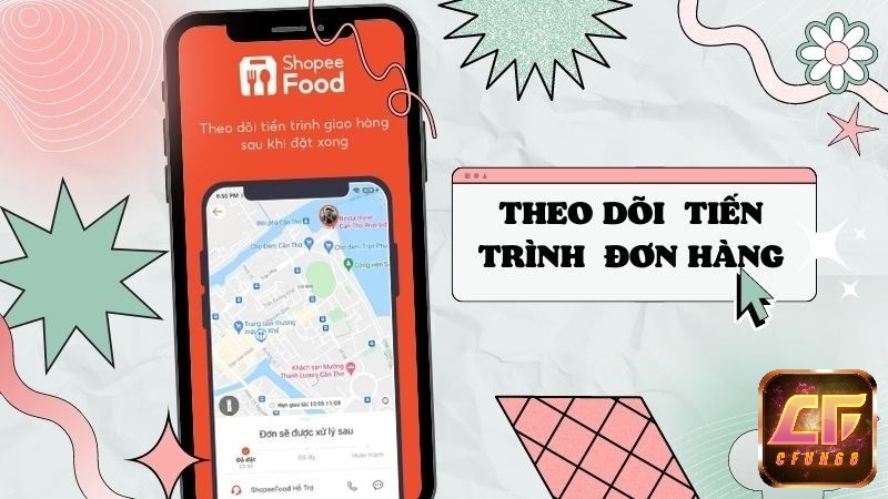 Hỗ trợ theo dõi các tiến trình của đơn hàng trên app