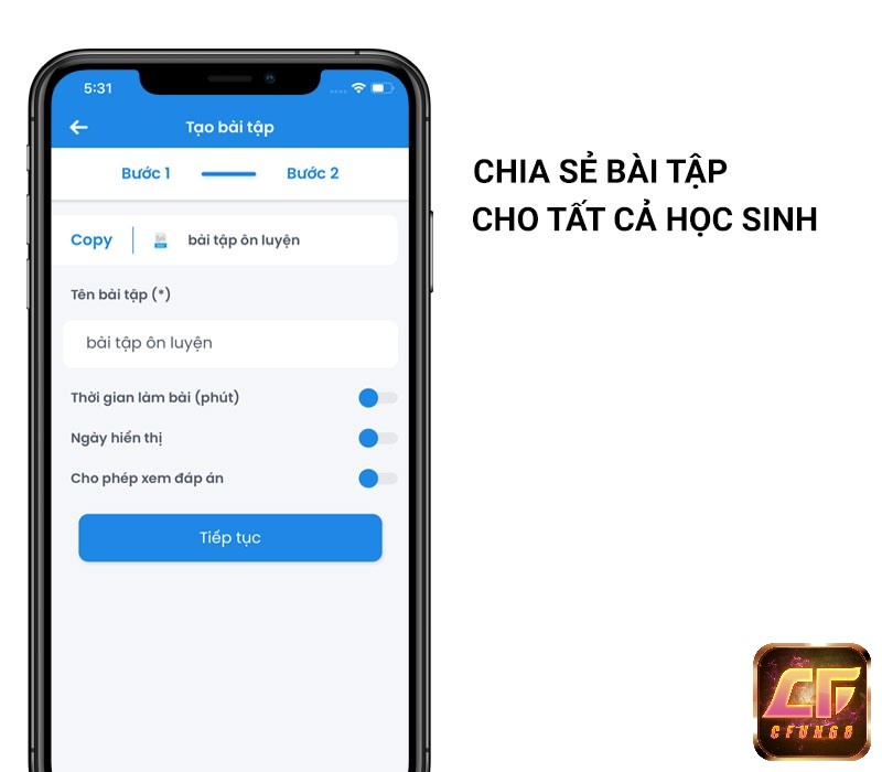 SHub Classroom giúp chia sẽ bài tập đến các học sinh