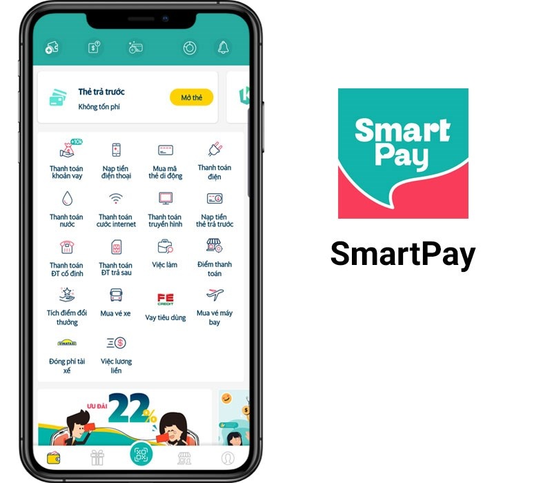 App SmartPay - Ví điện tử thanh toán online phổ biến hiện nay