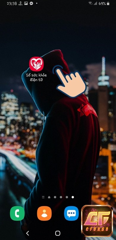 Giao diện của app tại màn hình chính