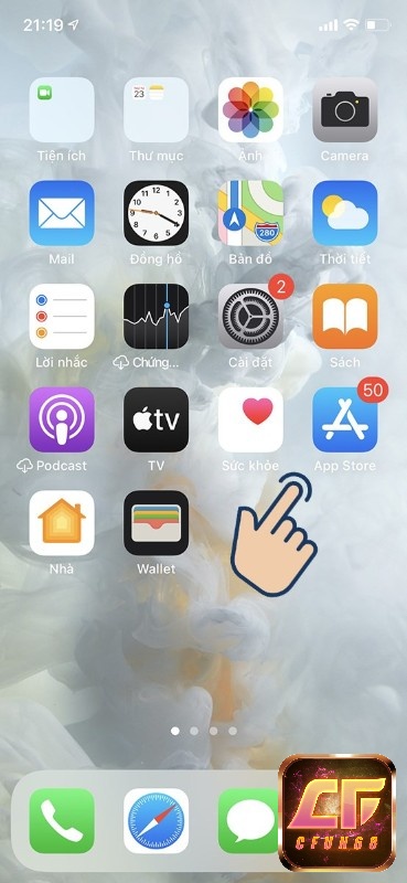 Vào app store