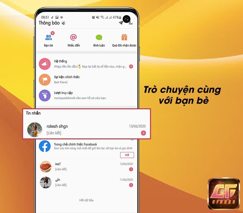 Trò chuyện và nhắn tin riêng cùng bạn bè