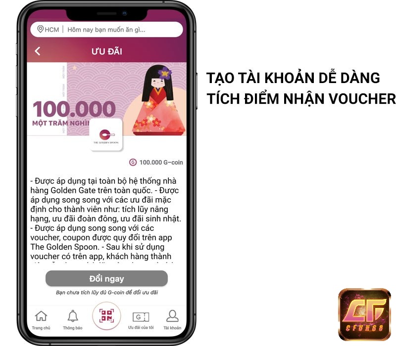 Tạo tài khoản và tích điểm nhận ưu đãi