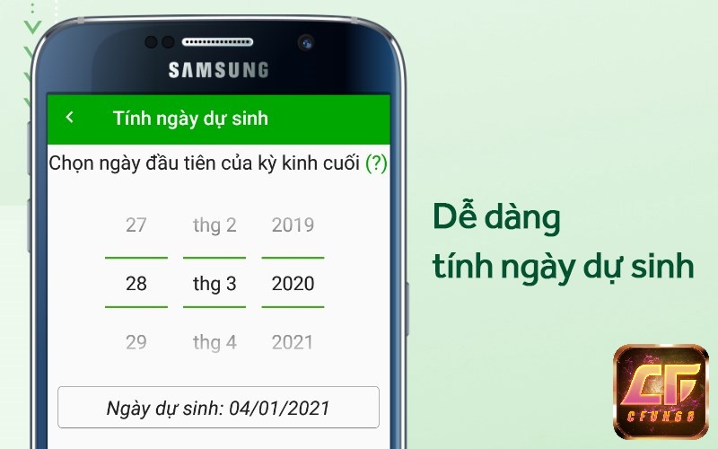 Dự tính ngày sinh dự kiến