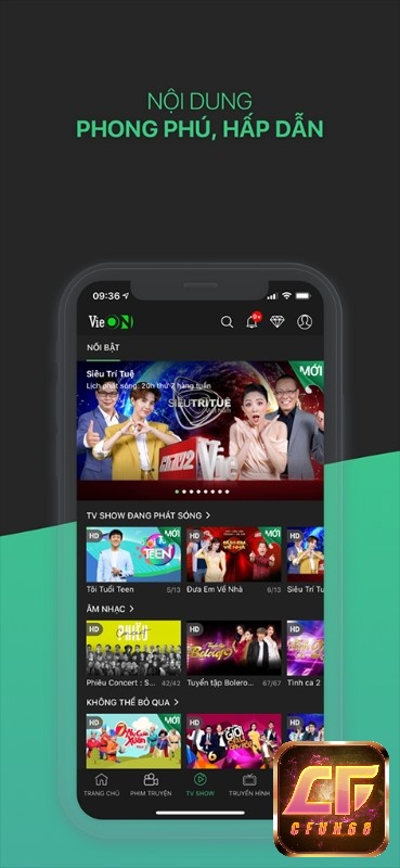 VieON đa dạng nội dung và phong phú thể loại
