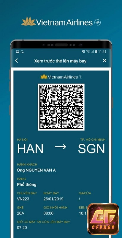 Bạn có thể tải vé máy bay về điện thoại mà không cần phải in ra