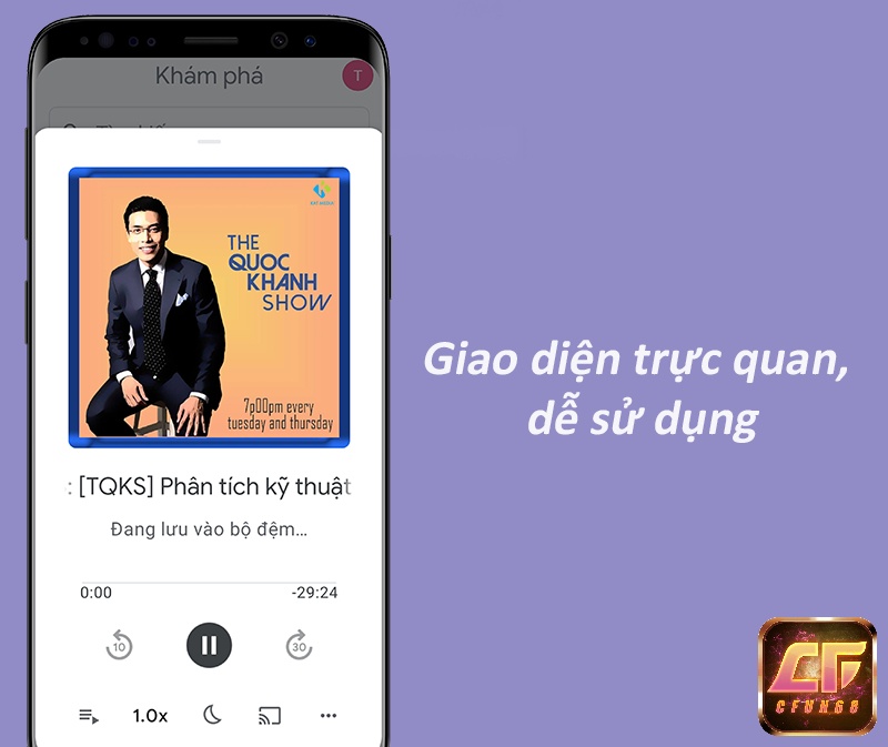 Chế độ nghe đọc sách tiện lợi cùng giao diện trực quan, dễ sử dụng