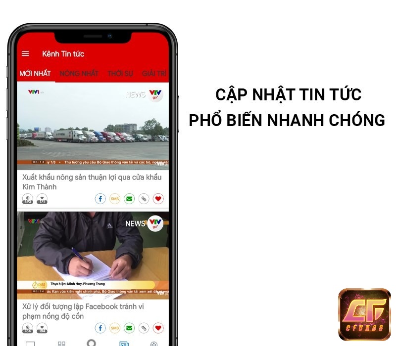 VTV Go mang đến rất nhiều tin tức nóng hổi và được cập nhật nhanh chóng 24/24