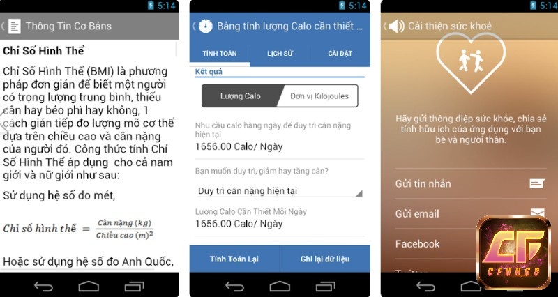 App Weight Calorie Watch có nhiều ưu điểm nổi bật.