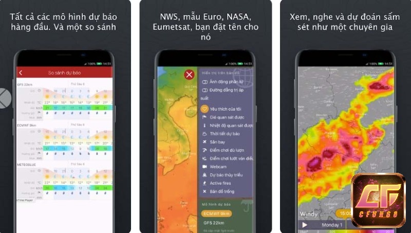 App Windy có nhiều ưu điểm nổi bật
