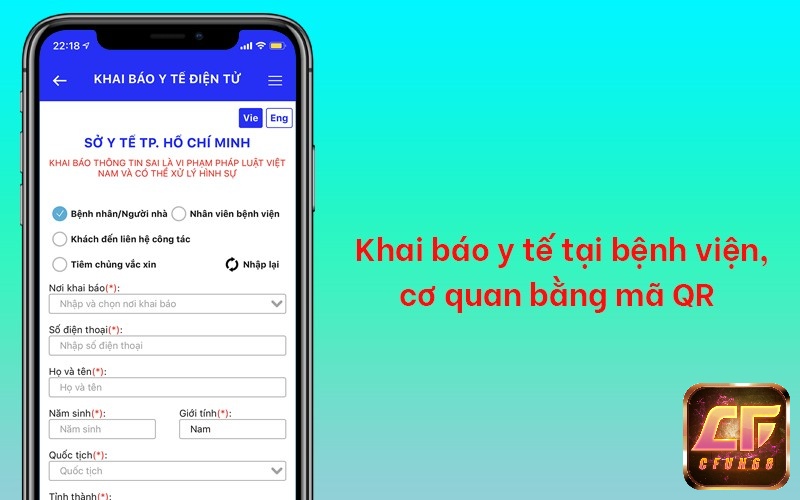 Khai báo y tế tại bệnh viện và cơ quan bằng mã QR.