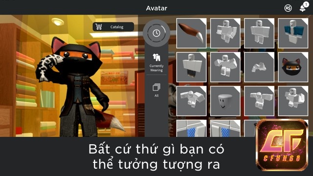 Với Roblox bạn có thể tự tạo ra nhân vật cho riêng mình.