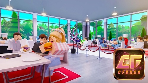 Tự tạo dựng nhà hàng để kinh doanh trong game Roblox.