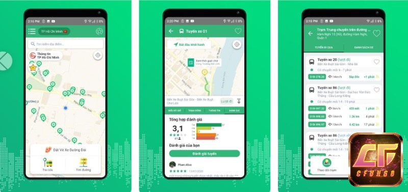 App Bus Map có nhiều ưu điểm nổi bật
