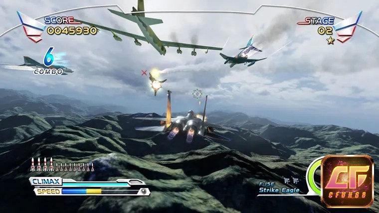 Trong After Burner, máy bay là nhân vật chính