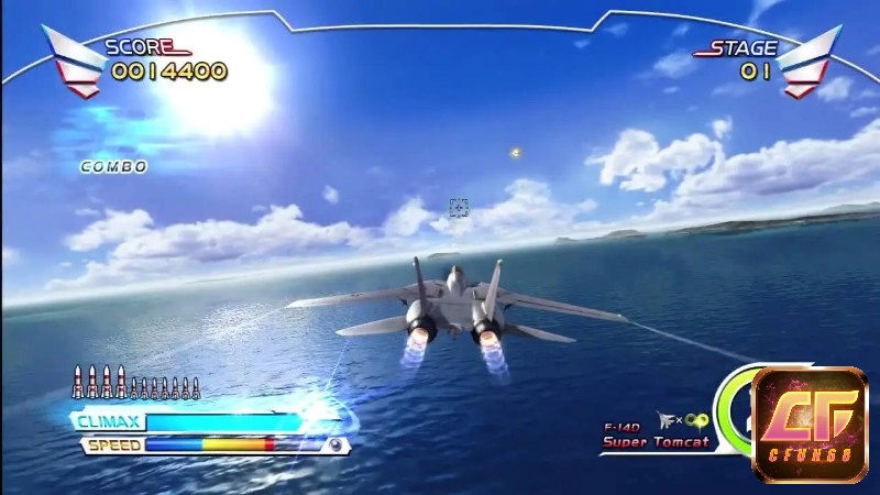 Đồ họa After Burner thú vị và cuốn hút, từ biển cả bao la, đến mây trắng