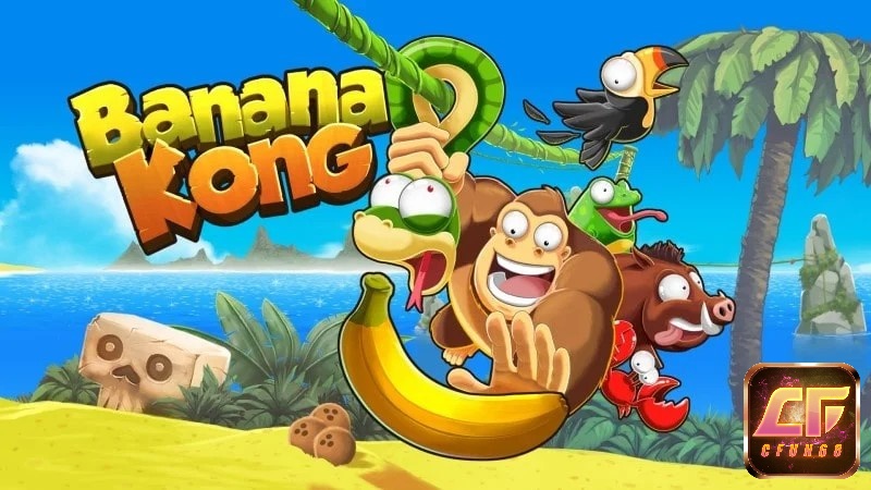 Nhân vật chính trong Banana Kong là hú khỉ đáng yêu đầy năng lượng Kong