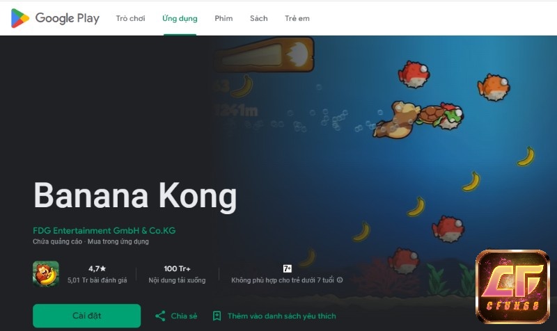 Người chơi có thể dễ dàng tải game Banana Kong trên Google Play