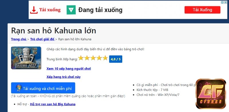 Cần cài Big Kahuna Reef ở nguồn uy tín