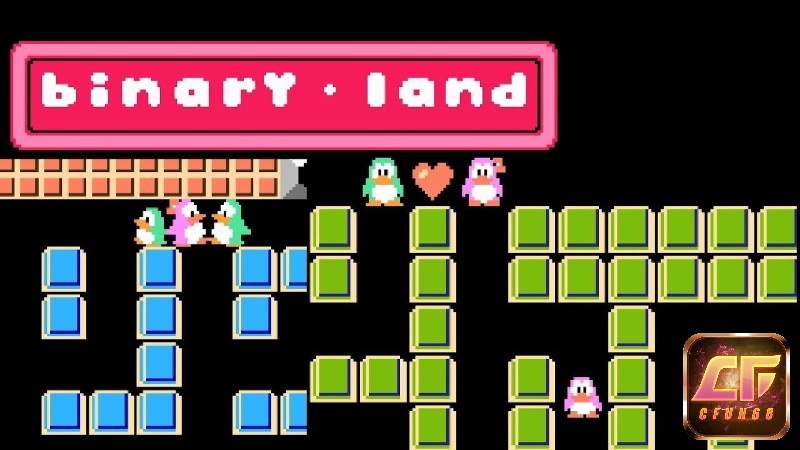 Trong Binary Land, nhân vật di chuyển hay gặp nhau đều có âm thanh đặc trưng