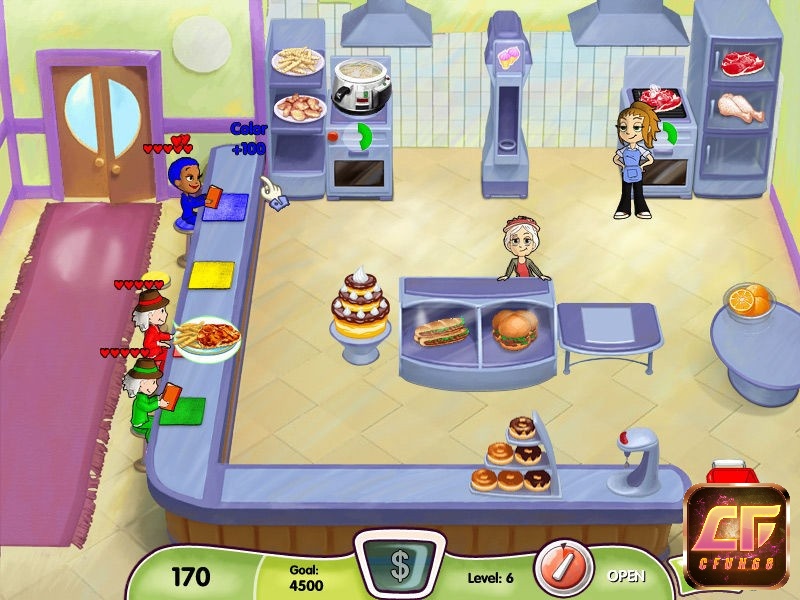 Trong Diner Dash, người chơi vào vai Flo, phát triển một nhà hàng riêng