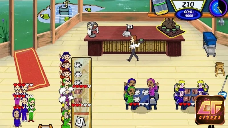 Nhiệm vụ game Diner Dash đơn giản, chỉ cần đạt doanh thu mỗi ngày
