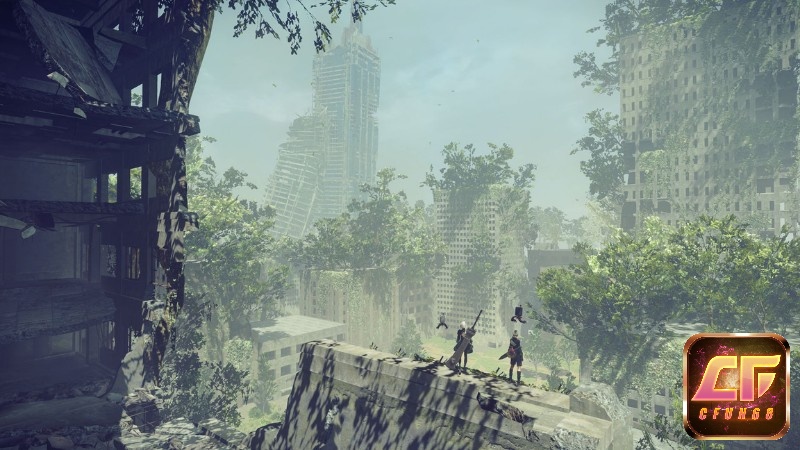 Game NieR Automata kể về câu chuyện của 2 người máy 2B, 9S
