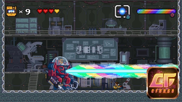 Lối chơi trong game 16bit vs Reality tập trung vào sự tương tác giữa thế giới 16-bit và thực tế