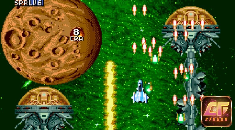 Máy bay trong game Aleste là một chiếc máy bay chiến đấu có tên là Aleste