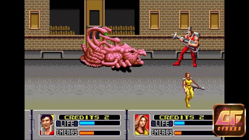 Game Alien Storm sử dụng đồ họa 2D với hình ảnh tương đối đơn giản