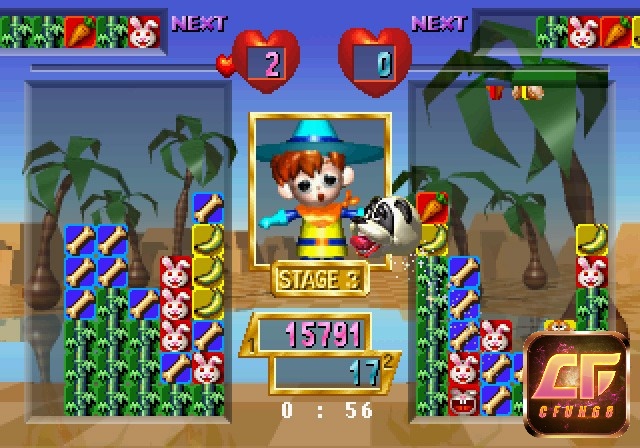 Lối chơi trong game Baku Baku Animal tập trung vào thể loại puzzle sáng tạo và thú vị