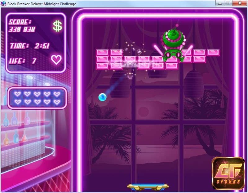 Game Block Breaker Deluxe được thiết kế với đồ họa tươi sáng và đầy màu sắc