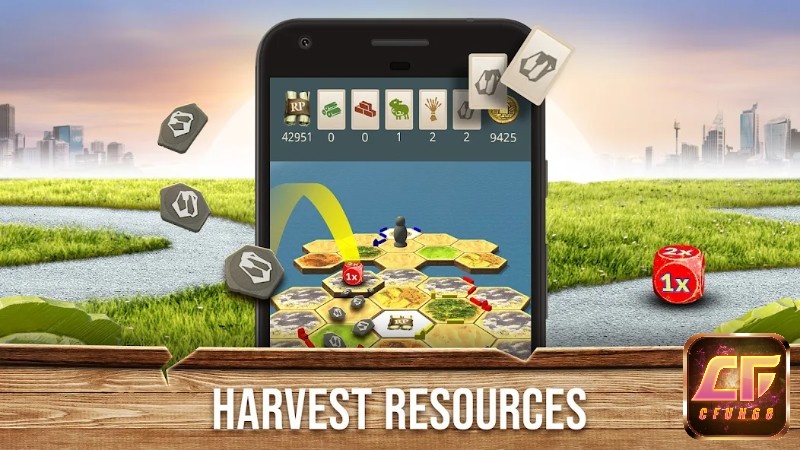 Lối chơi của game kết hợp trò chơi bàn kinh điển Settlers of Catan với công nghệ thực tế tăng cường hiện đại