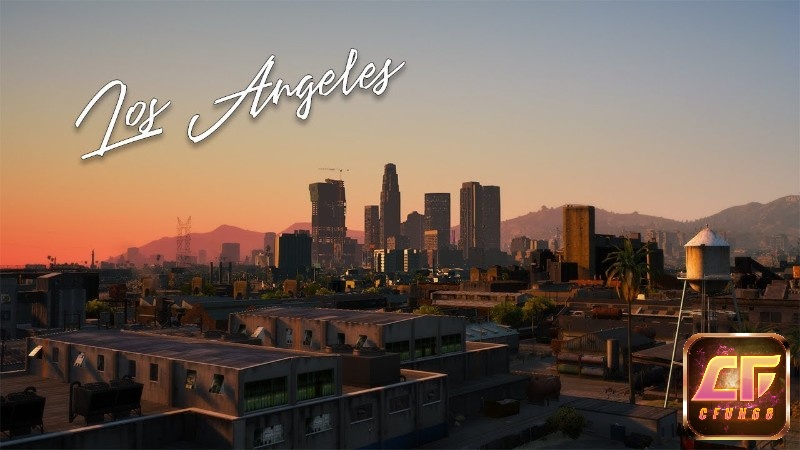 Game Grand Theft Auto V mô phỏng thành phố Los Angeles với các công trình kiến trúc chỉn chu