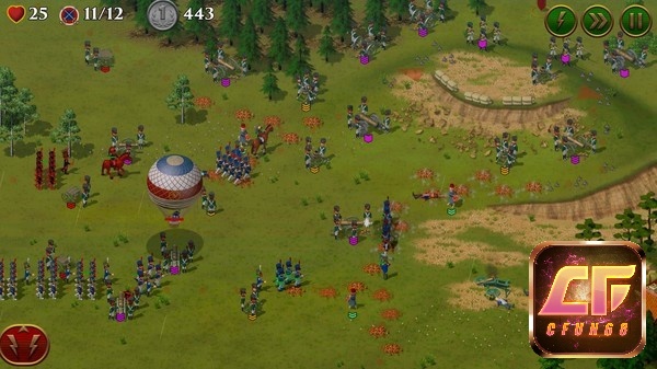 Trong game 1812: Napoleon Wars quân đội được tái hiện một cách chi tiết