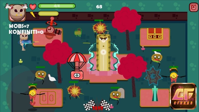 Đồ họa của game 70 Seconds! Adventure được thiết kế theo phong cách vẽ tay