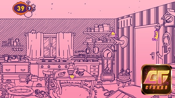 Game A Building Full of Cats có lối chơi phiêu lưu kết hợp giải đố và tìm đồ vật
