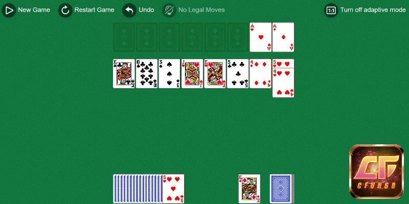 Nhiệm vụ trong game American Toad (card game) là xếp các lá bài theo chồng có thứ tự giảm dần