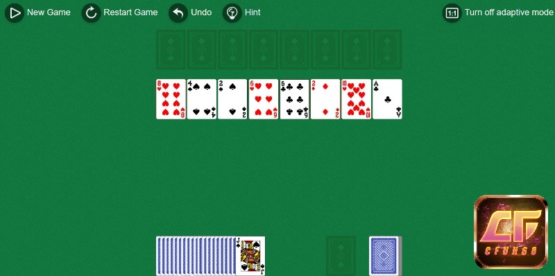 Game American Toad (card game) có 2 chế độ là cơ bản và thách thức